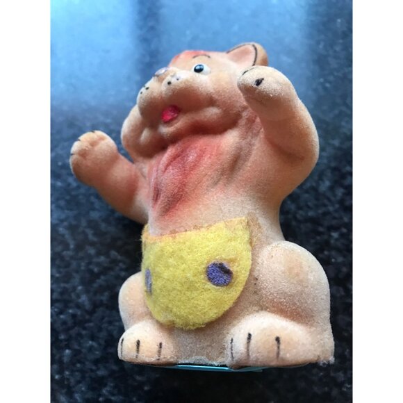 Vtg Knickerbocker Joy Of A Toy Wind Up Felt Lion Made In Japan 4 1/2" - Picture 7 of 10